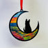 Dog Pointy Ears Moon Suncatcher